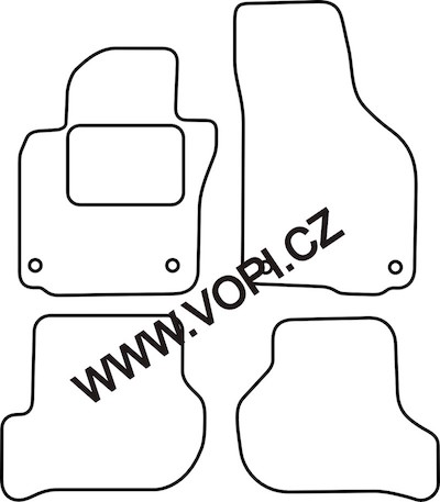 Přesné gumové koberce béžové / šedé Škoda Octavia  2004 ->